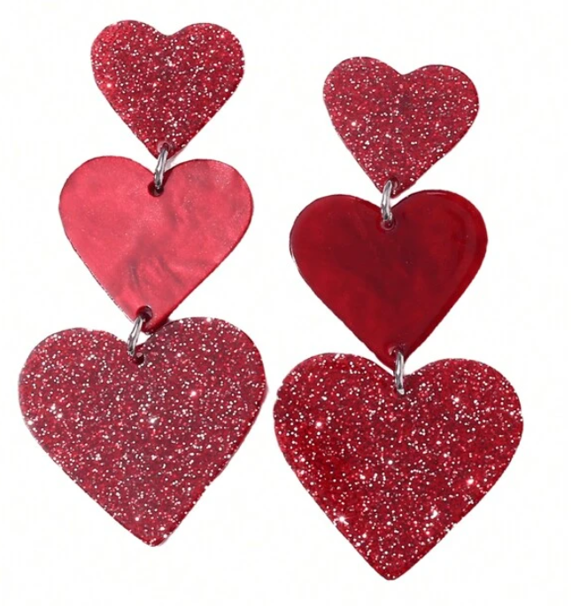 Triple Heart Sparkle (2 Colors)