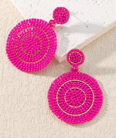 Hot Pink Bead Disc
