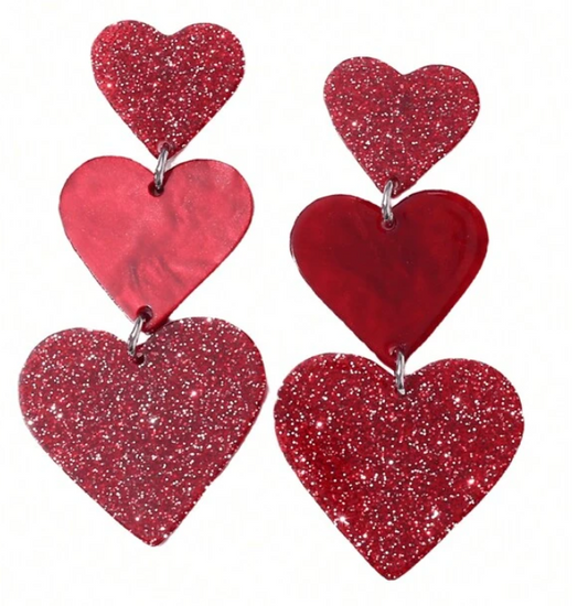 Triple Heart Sparkle (2 Colors)