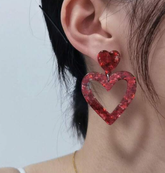 Chunky Sparkle Heart (2 Colors)