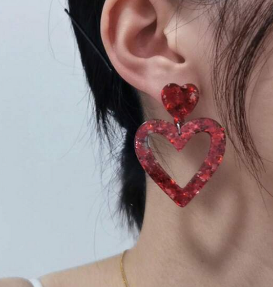 Chunky Sparkle Heart (2 Colors)