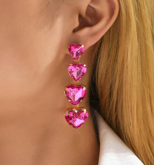 Pink Heart Dangle