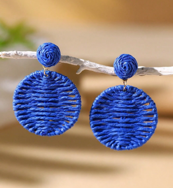 Raffia Woven Earrings (3 colors)