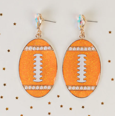 Football Pearl Bling Orange
