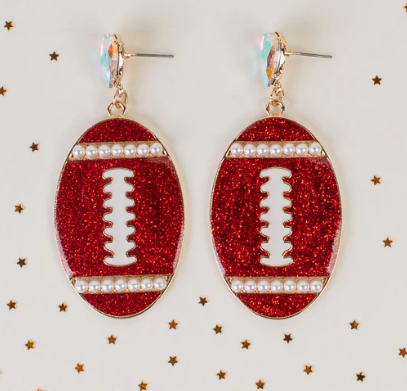 Football Pearl Bling Red