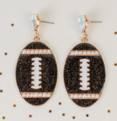 Football Pearl Bling Black