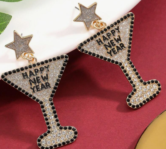 Happy New Year Champagne Glass