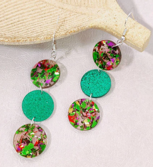 Green Shimmer Circles