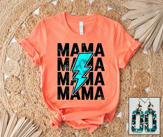 Mama- Turquoise Bolt