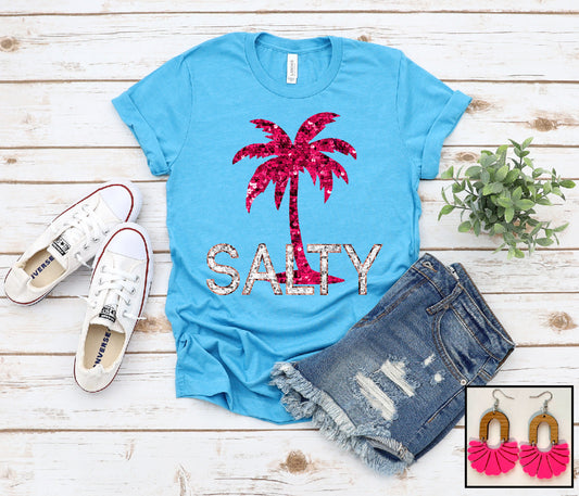 Salty Palm Trees (Sequin Look)